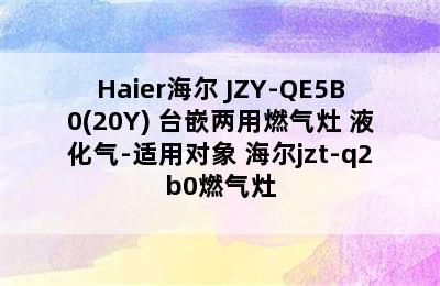 Haier海尔 JZY-QE5B0(20Y) 台嵌两用燃气灶 液化气-适用对象 海尔jzt-q2b0燃气灶